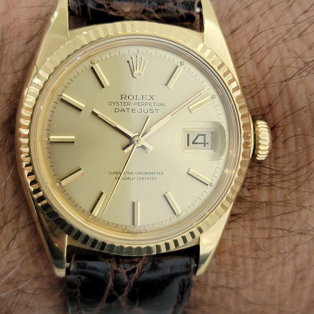 Mens Rolex Oyster Datejust 1601 18k Gold Automatic 1960s Vintage RJC128 5