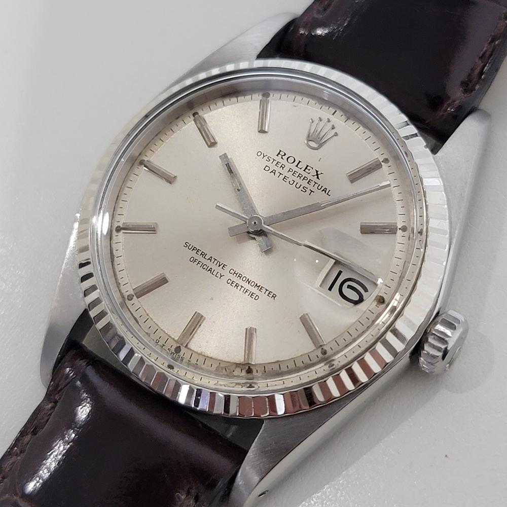 Rolex Oyster Datejust 1601 36 mm or 18 carats SS 1970 automatique vintage RA389B Pour hommes en vente