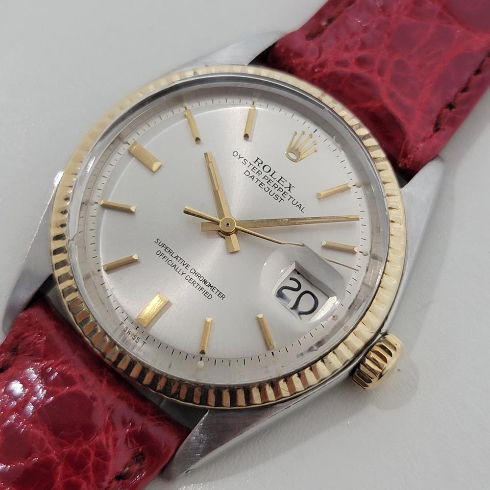 Herren Rolex Oyster Datejust 1601 36mm 18k Gold SS 1970er Jahre Automatik Vintage RA389B im Angebot 1