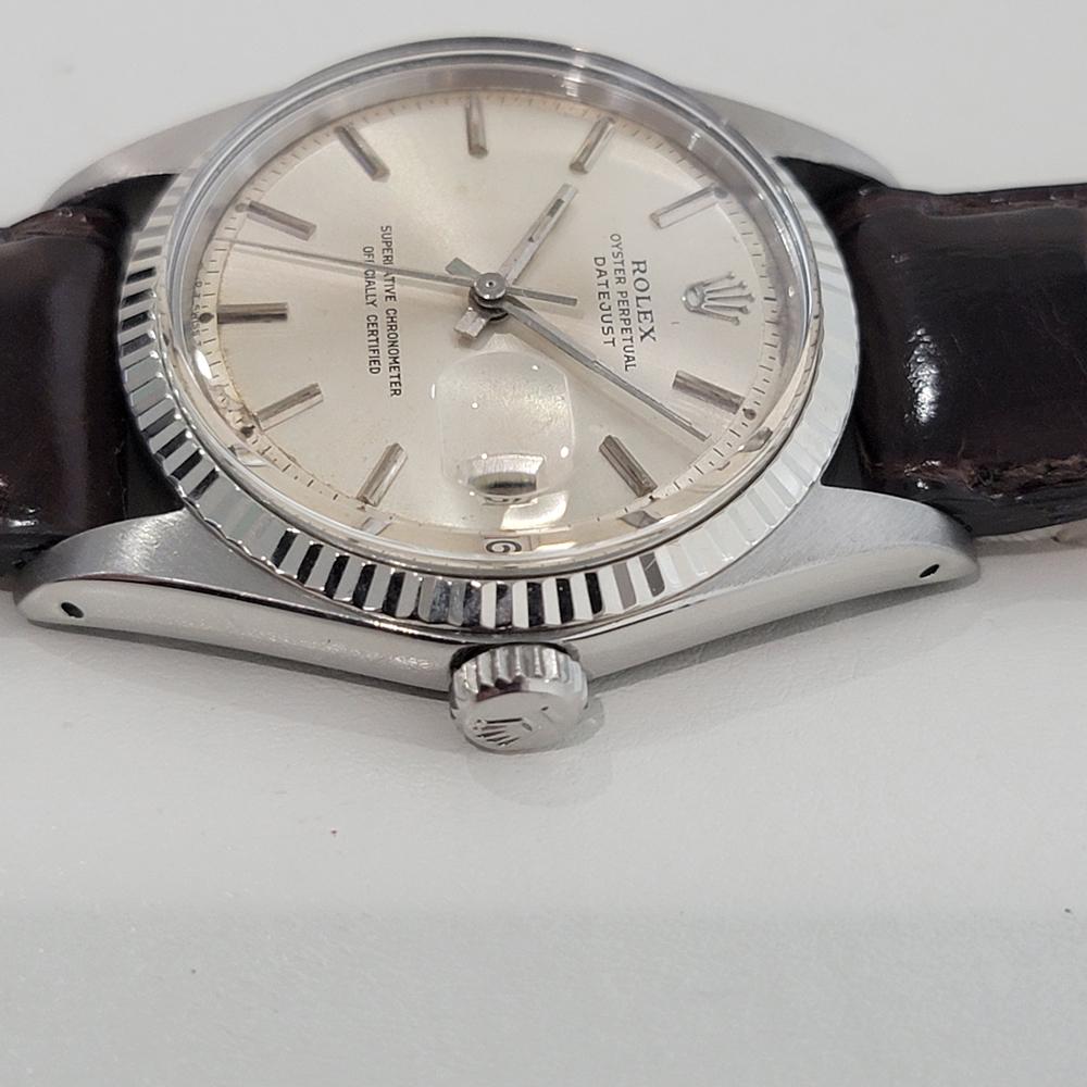 Rolex Oyster Datejust 1601 36 mm or 18 carats SS 1970 automatique vintage RA389B en vente 1