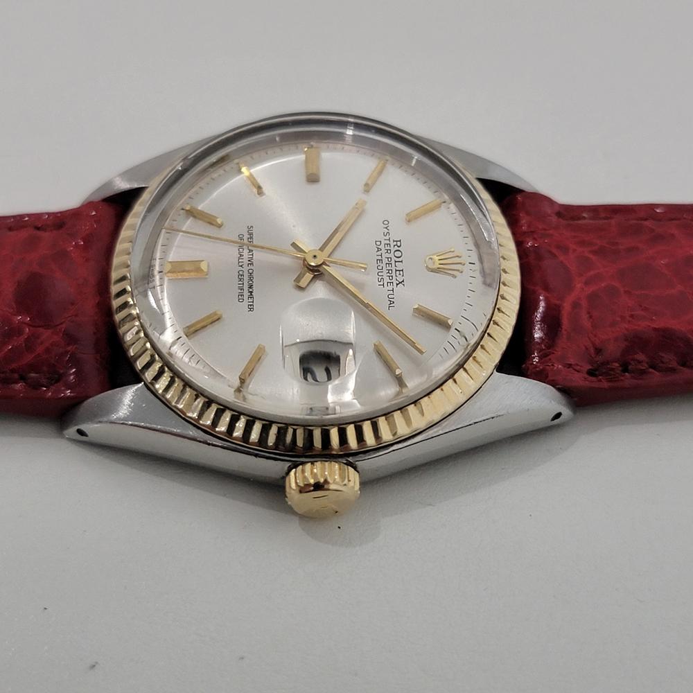 Herren Rolex Oyster Datejust 1601 36mm 18k Gold SS 1970er Jahre Automatik Vintage RA389B im Angebot 2