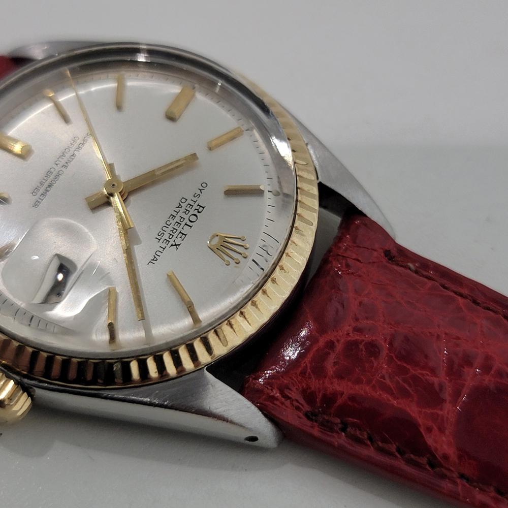 Herren Rolex Oyster Datejust 1601 36mm 18k Gold SS 1970er Jahre Automatik Vintage RA389B im Angebot 3