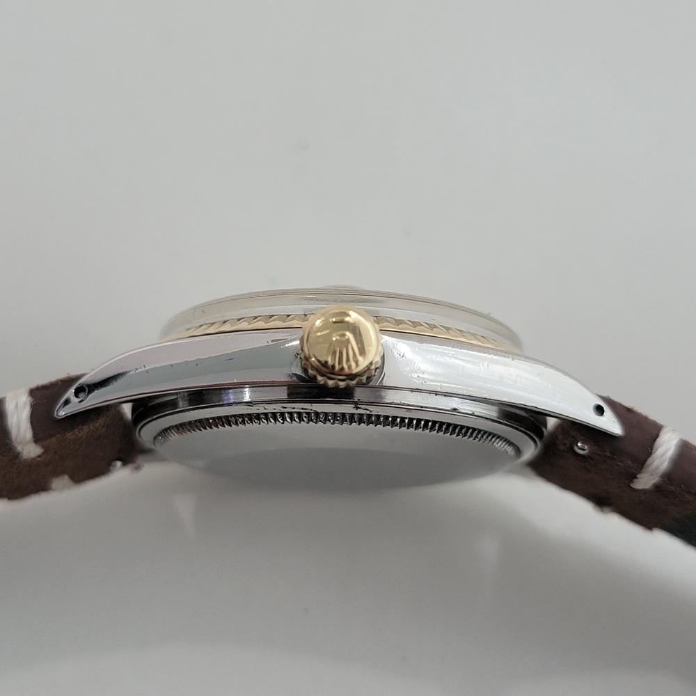 Mens Rolex Oyster Datejust 1601 36mm 18k Gold SS 1970s Automatic Vintage RA389B im Angebot 5