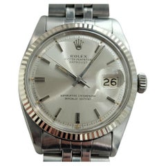 Mens Rolex Oyster Datejust 1601 36mm 18k Gold SS Automatic 1960s Vintage NA144