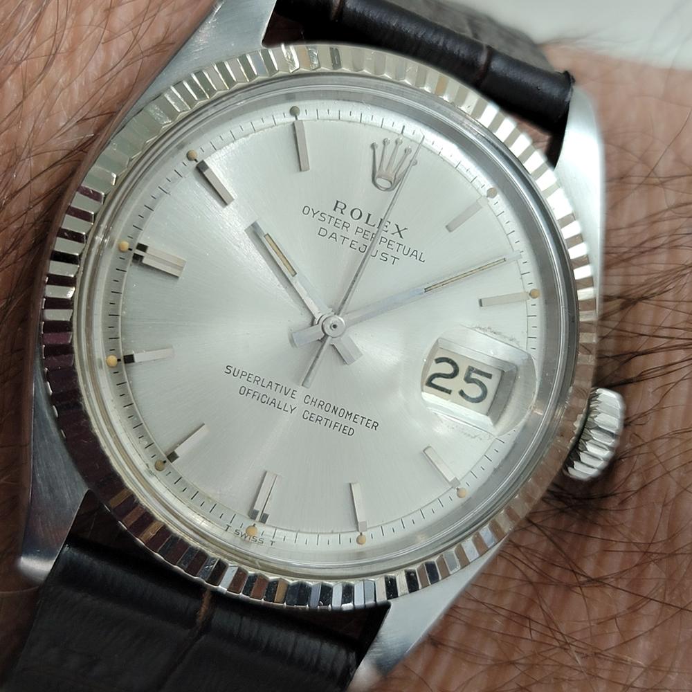 Mens Rolex Oyster Datejust 1601 36mm 18k Gold SS Automatic 1960s Vintage NA144B 9