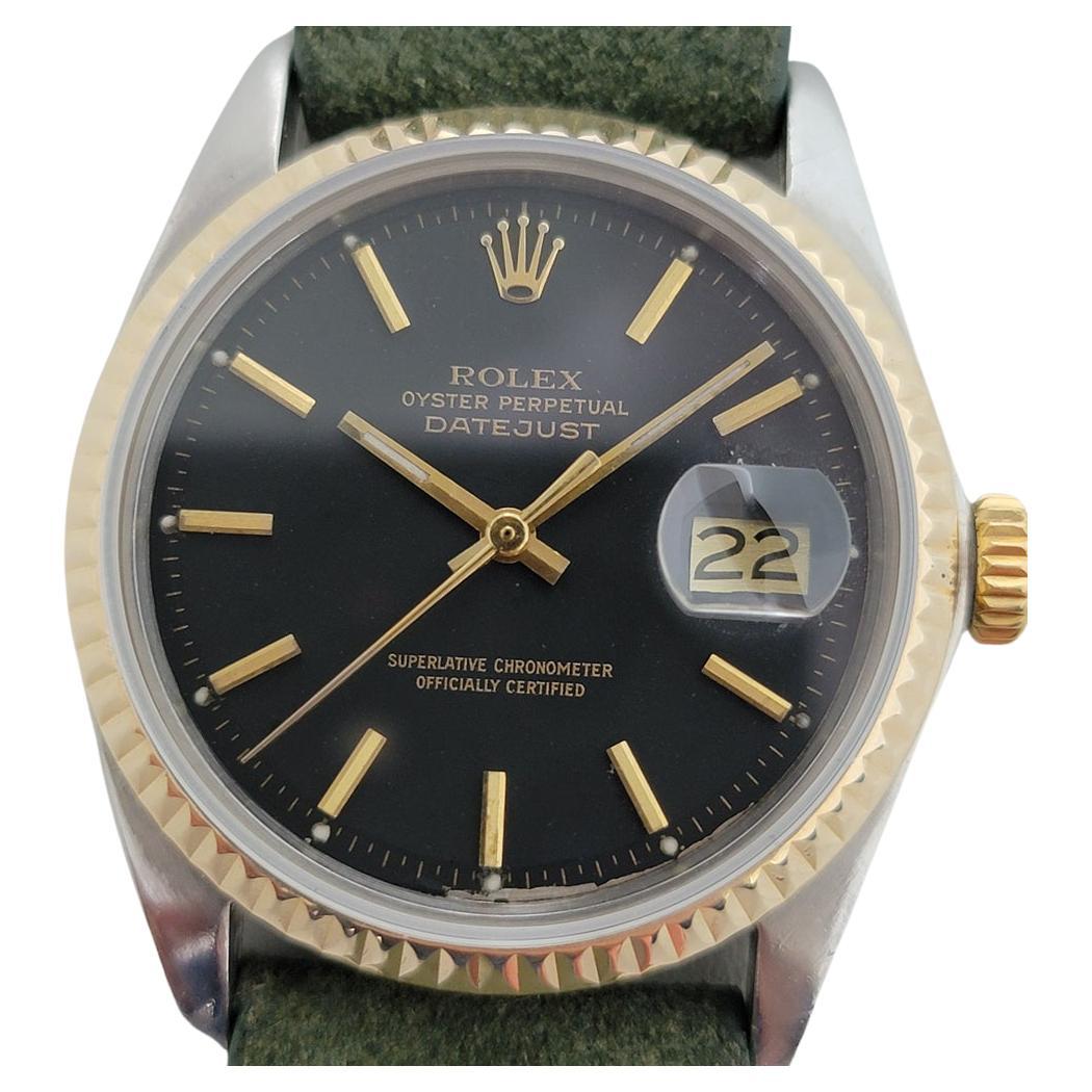 Mens Rolex Oyster Datejust 1601 18k Gold SS Automatic 1960s Vintage RJC142