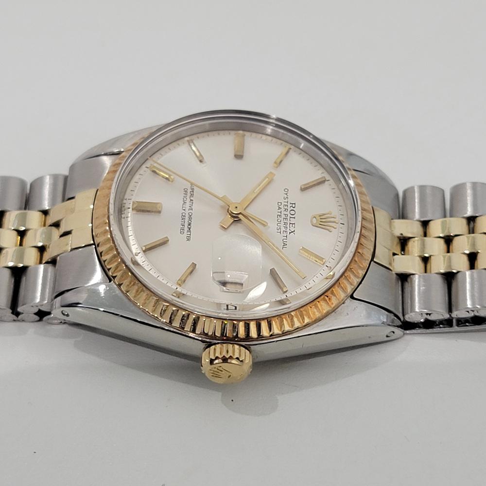 Mens Rolex Oyster Datejust 1601 36mm 18k Gold SS Automatic 1970s Swiss RJC189S 1