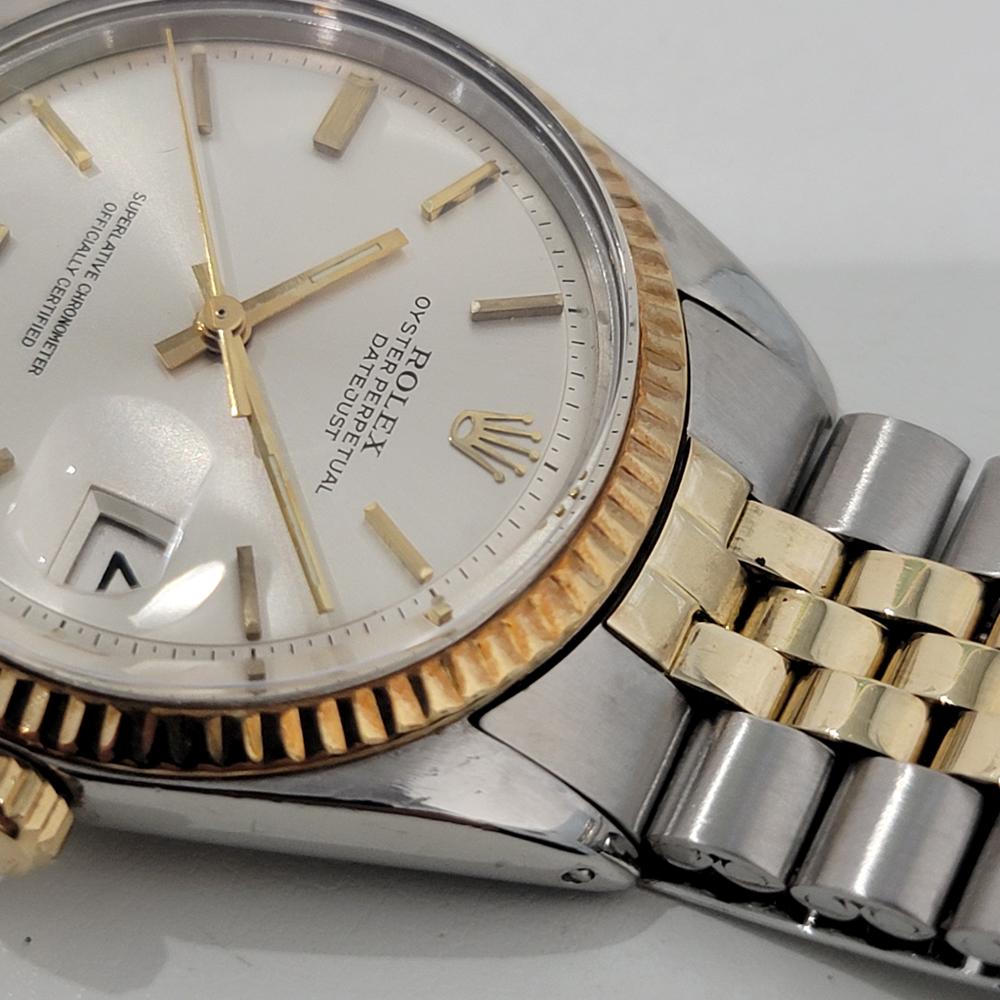 Mens Rolex Oyster Datejust 1601 36mm 18k Gold SS Automatic 1970s Swiss RJC189S 2