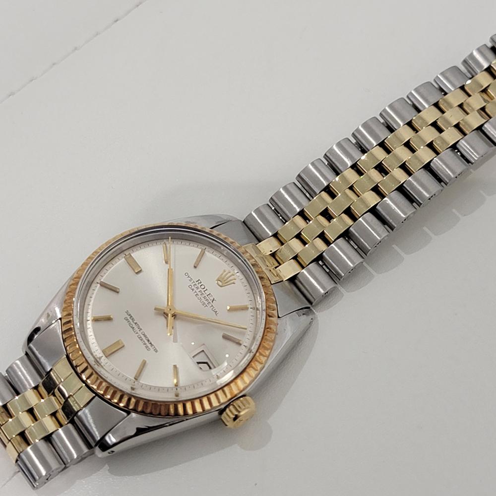 Mens Rolex Oyster Datejust 1601 36mm 18k Gold SS Automatic 1970s Swiss RJC189S 3