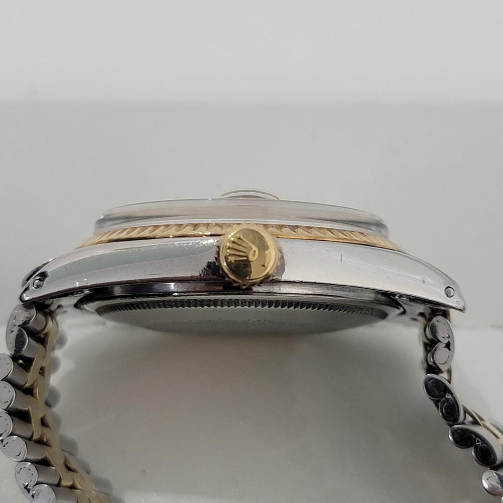 Mens Rolex Oyster Datejust 1601 36mm 18k Gold SS Automatic 1970s Swiss RJC189S 4