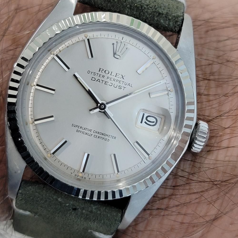 Mens Rolex Oyster Datejust 1601 36mm 18k Gold SS Automatic 1970s Vintage NA145 en venta 9