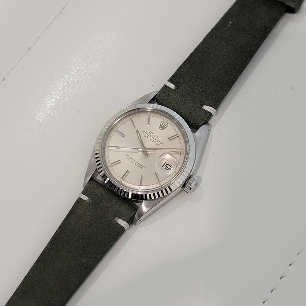 Mens Rolex Oyster Datejust 1601 36mm 18k Gold SS Automatic 1970s Vintage NA145 en venta 3