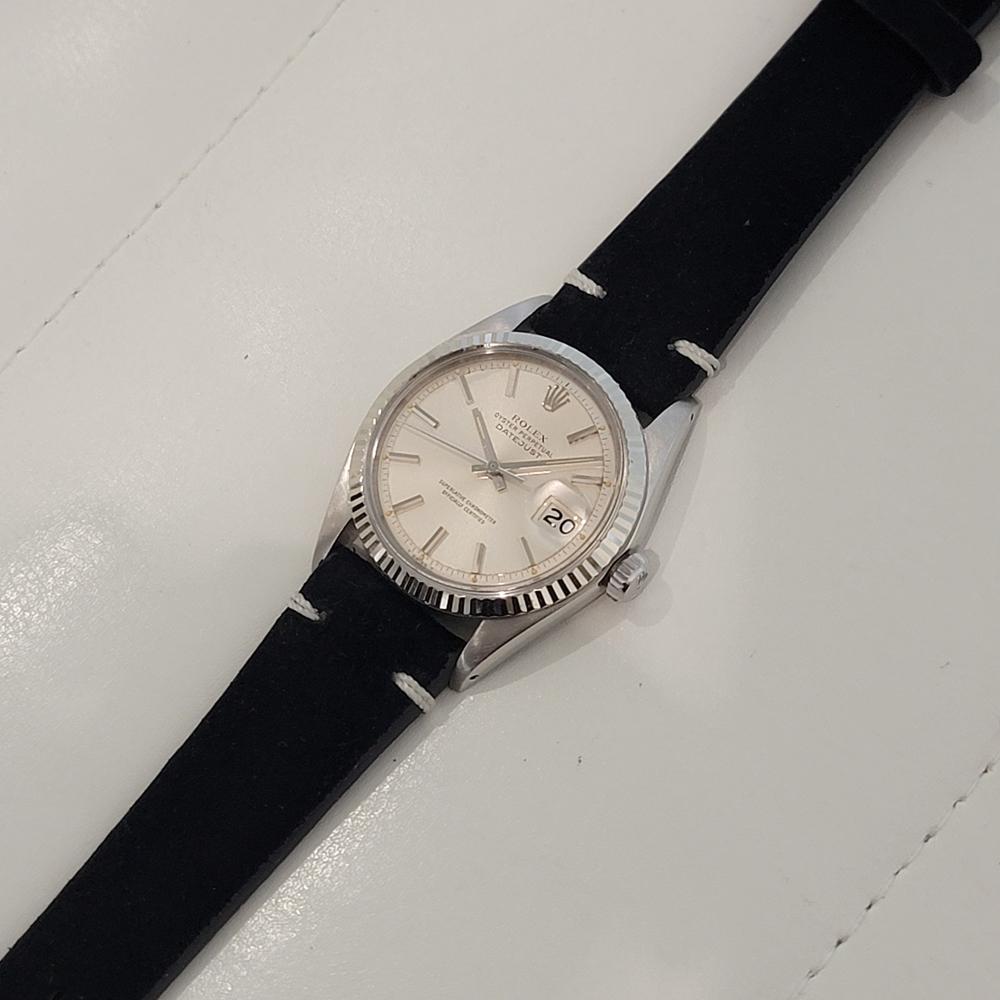 Mens Rolex Oyster Datejust 1601 36mm 18k Gold SS Automatic 1970s Vintage NA145B en venta 3