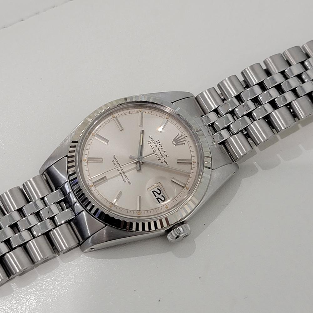 Mens Rolex Oyster Datejust 1601 36mm 18k Gold SS Automatic 1970s Vintage NA145S en venta 1
