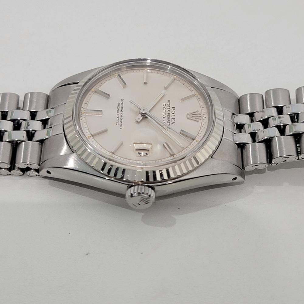 Mens Rolex Oyster Datejust 1601 36mm 18k Gold SS Automatic 1970s Vintage NA145S en venta 2