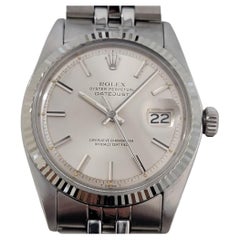 Rolex Oyster Datejust 1601 36 mm or 18 carats automatique SS des années 1970, vintage NA145S