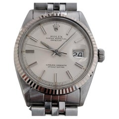 Mens Rolex Oyster Datejust 1601 18k Gold SS Automatic 1970s Vintage RA334