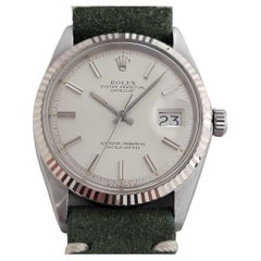 Mens Rolex Oyster Datejust 1601 18k Gold SS Automatic 1970s Vintage RA334g