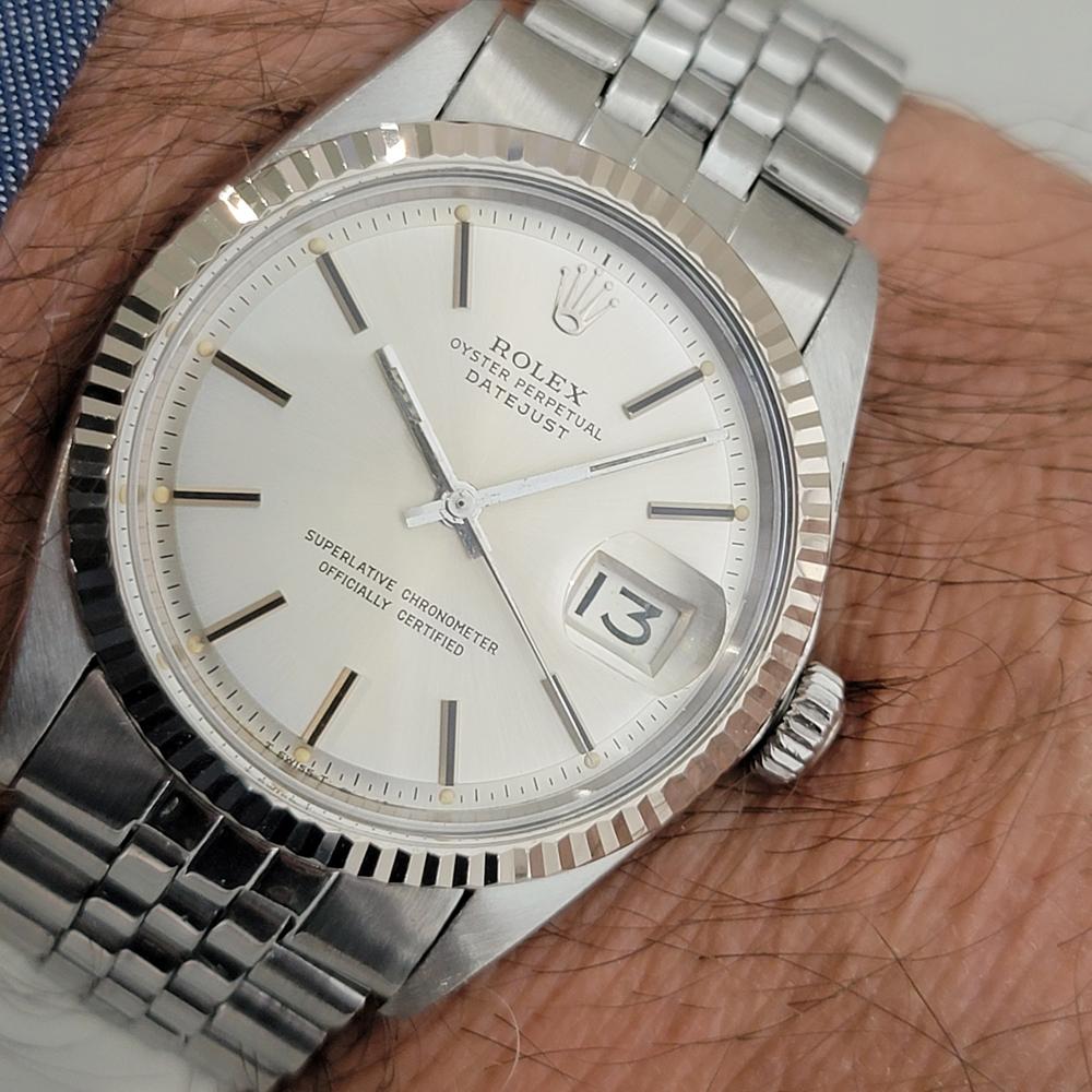 Herren Rolex Oyster Datejust 1601 18k Gold SS Automatik 1970er Jahre Vintage RA336 10