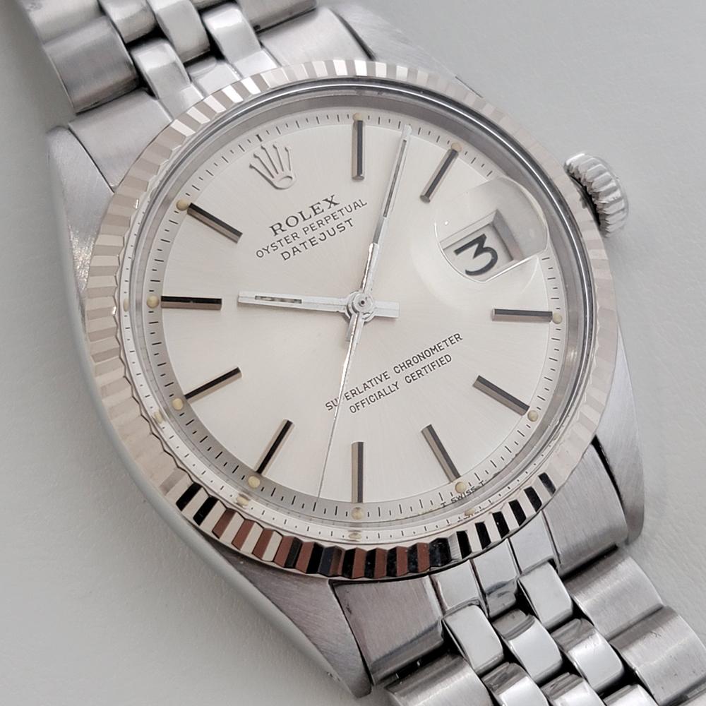 Herren Rolex Oyster Datejust 1601 18k Gold SS Automatik 1970er Jahre Vintage RA336 im Zustand „Hervorragend“ in Beverly Hills, CA
