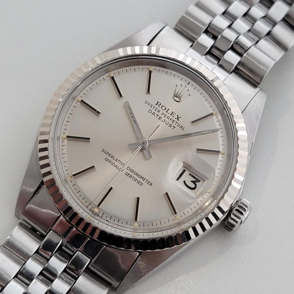 Herren Rolex Oyster Datejust 1601 18k Gold SS Automatik 1970er Jahre Vintage RA336 1