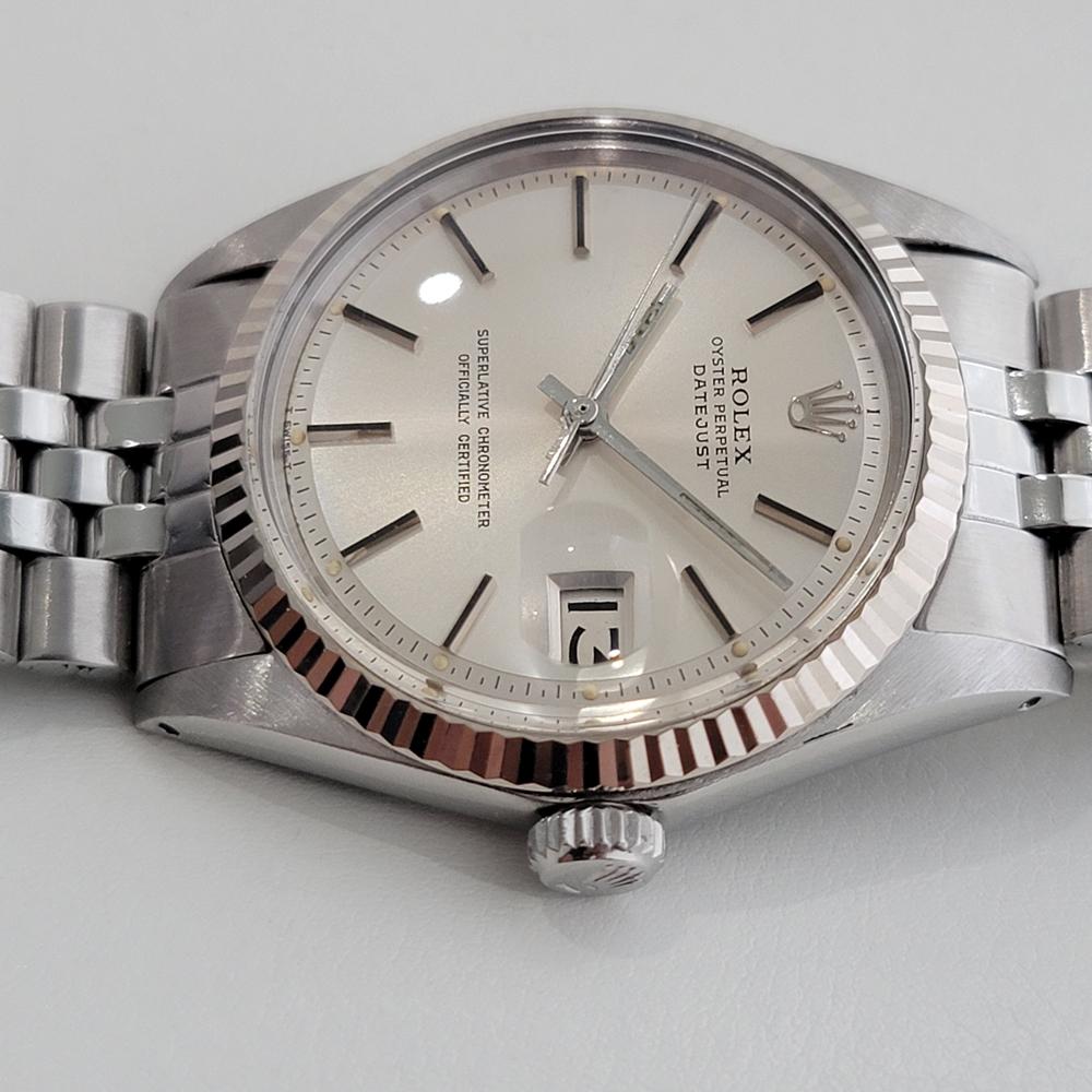 Herren Rolex Oyster Datejust 1601 18k Gold SS Automatik 1970er Jahre Vintage RA336 2