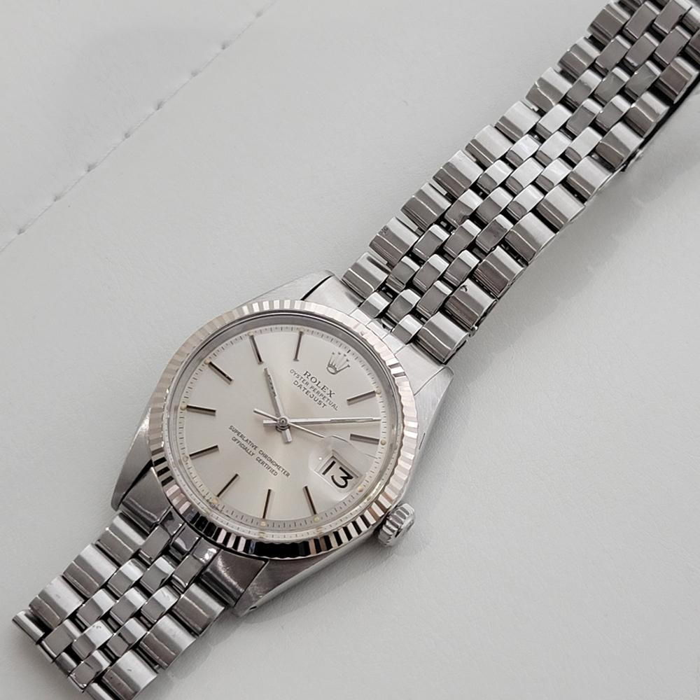 Herren Rolex Oyster Datejust 1601 18k Gold SS Automatik 1970er Jahre Vintage RA336 3