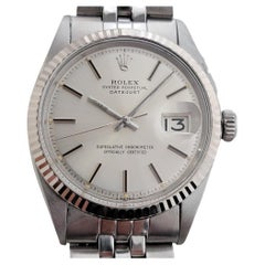 Mens Rolex Oyster Datejust 1601 18k Gold SS Automatic 1970s Vintage RA336