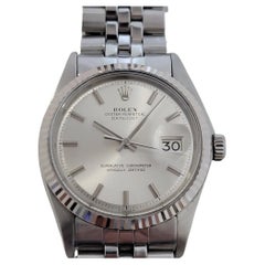 Mens Rolex Oyster Datejust 1601 18k Gold SS Automatic 1970s Vintage RA338