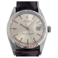 Mens Rolex Oyster Datejust 1601 36mm 18k Gold SS Automatic 1970s Vintage RA389B