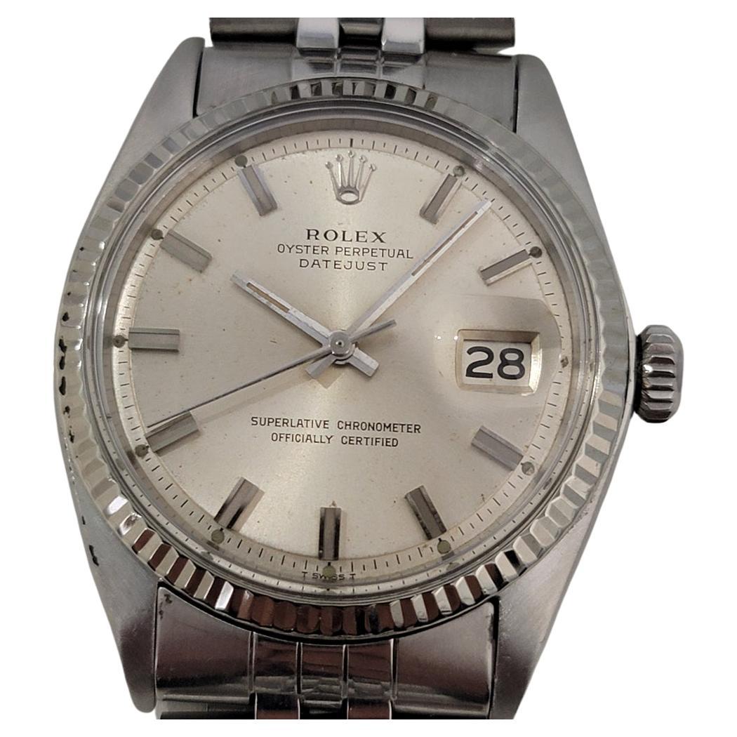 Rolex Oyster Datejust 1601 36 mm or 18 carats SS automatique vintage des années 1970 RA388S