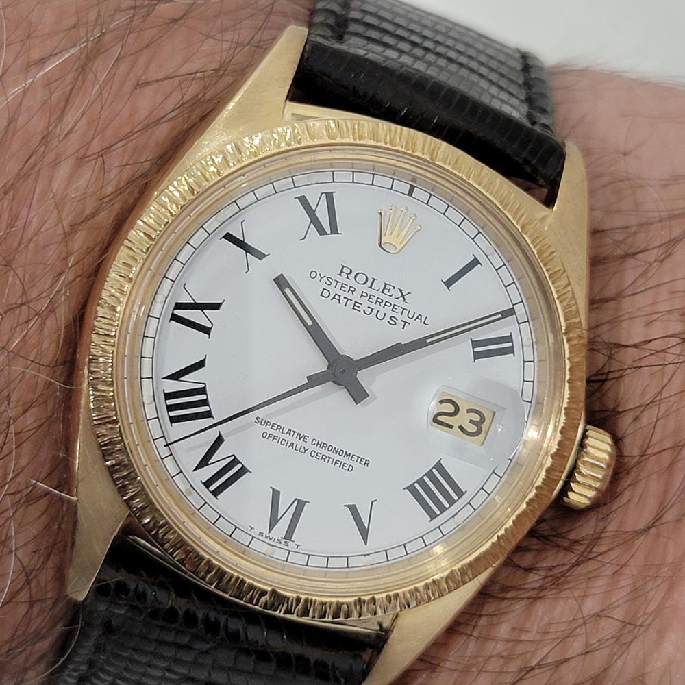 Mens Rolex Oyster Datejust Ref 1607 36mm 18k Solid Gold Automatic 1960s RA427 9
