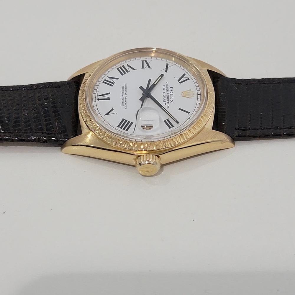 Mens Rolex Oyster Datejust Ref 1607 36mm 18k Solid Gold Automatic 1960s RA427 1