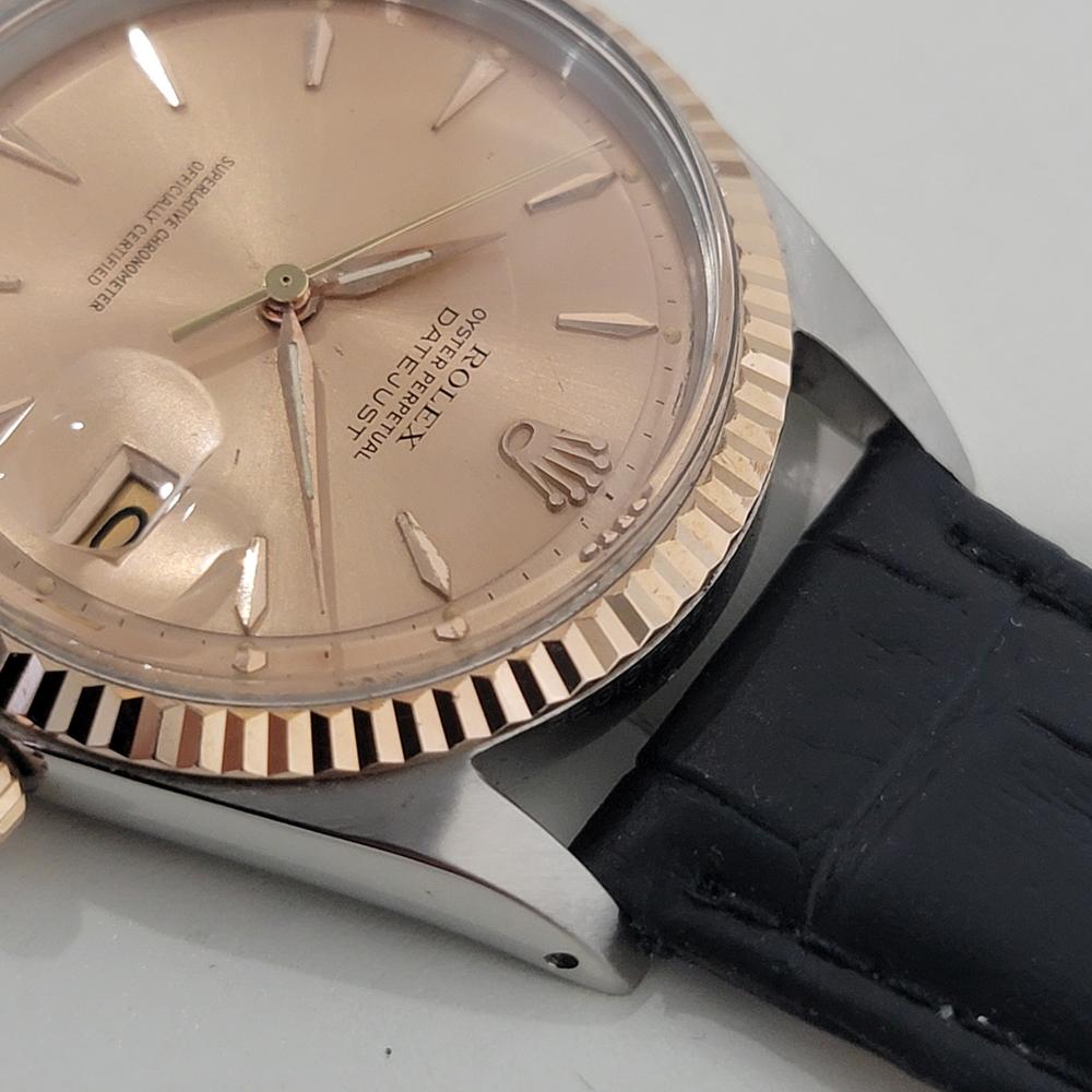 Mens Rolex Oyster Datejust 1601 36mm 18k Rose Gold SS Automatic 1960s NA126B 2