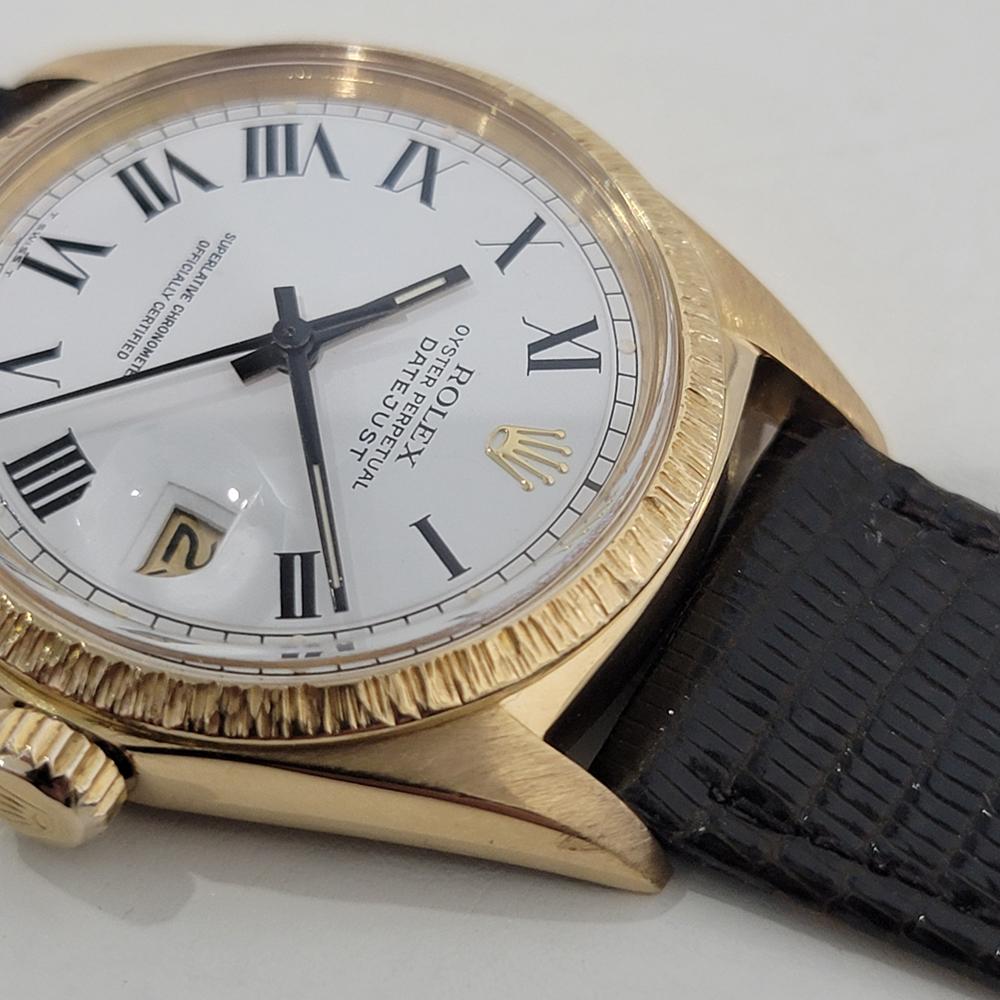 Mens Rolex Oyster Datejust Ref 1607 36mm 18k Solid Gold Automatic 1960s RA427 2