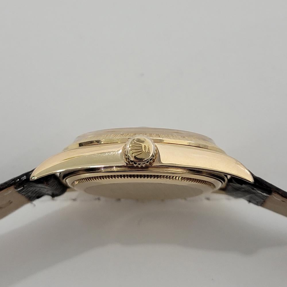 Mens Rolex Oyster Datejust Ref 1607 36mm 18k Solid Gold Automatic 1960s RA427 5