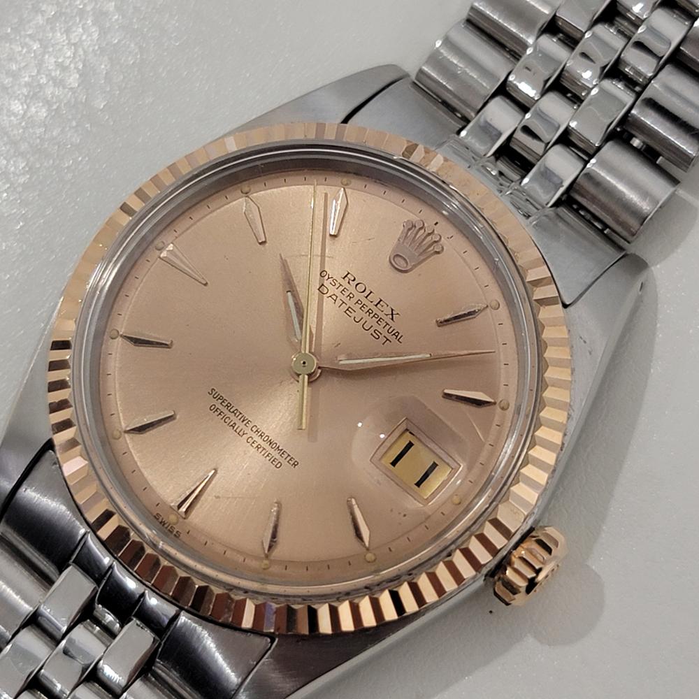  Rolex Oyster Datejust 1601 36 mm or rose 18 carats automatique SS, années 1960 NA126S Pour hommes 