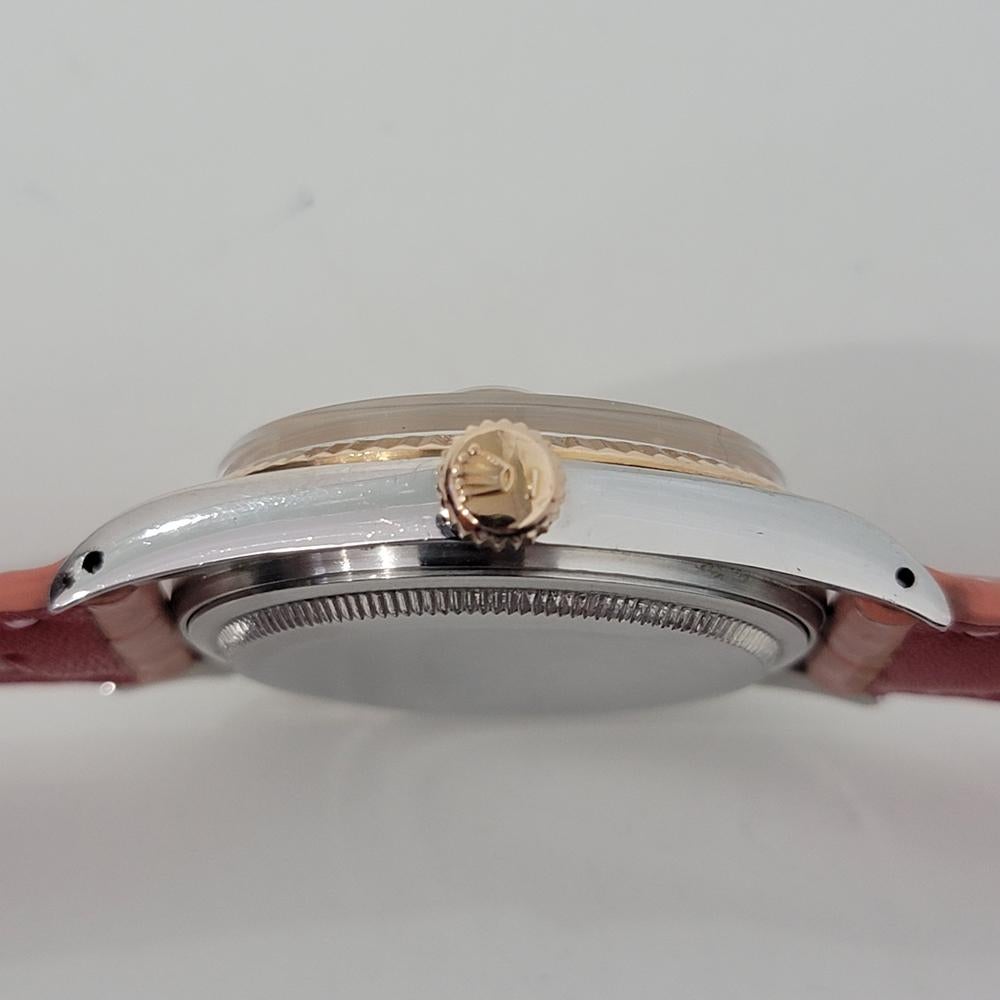 Mens Rolex Oyster Datejust 1601 18k Rose Gold SS Automatic 1960s RJC183 4
