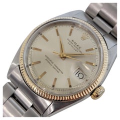 Mens Rolex Oyster Datejust 1601 18k SS Automatic 1960s Vintage Swiss RA254