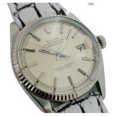 Mens Rolex Oyster Datejust 1601 18k SS Automatic 1960s Vintage Swiss RJC173