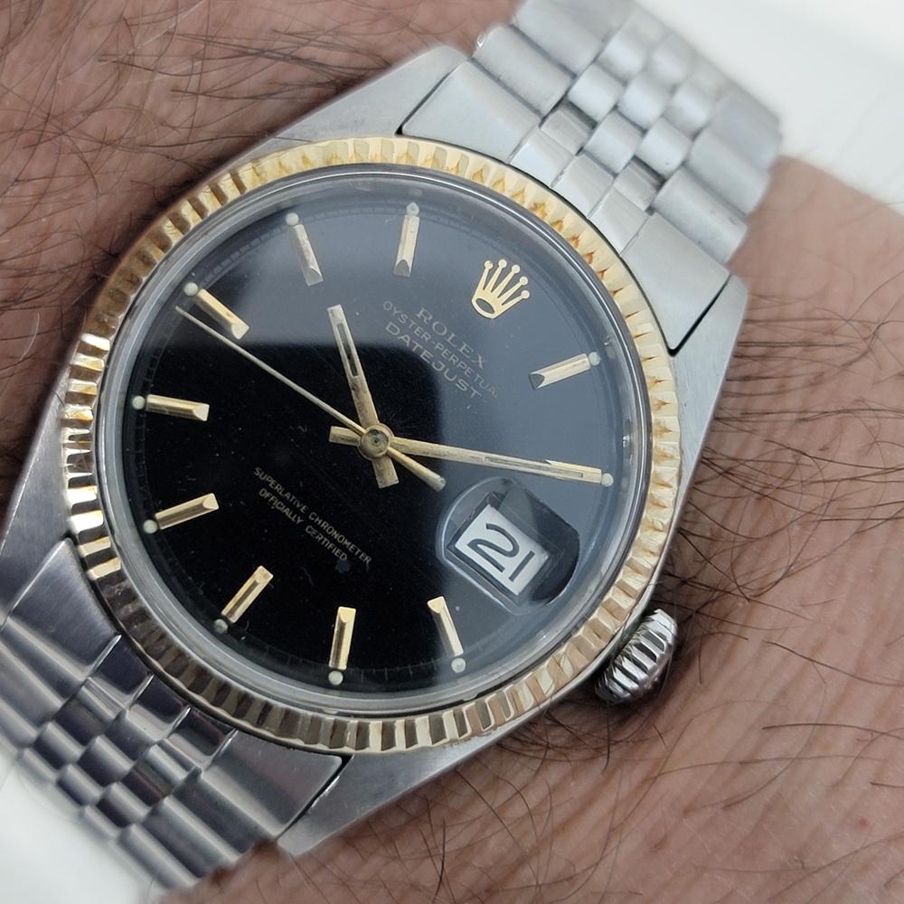 Mens Rolex Oyster Datejust 1601 18k SS Automatic 1970s Vintage Swiss RA225 8