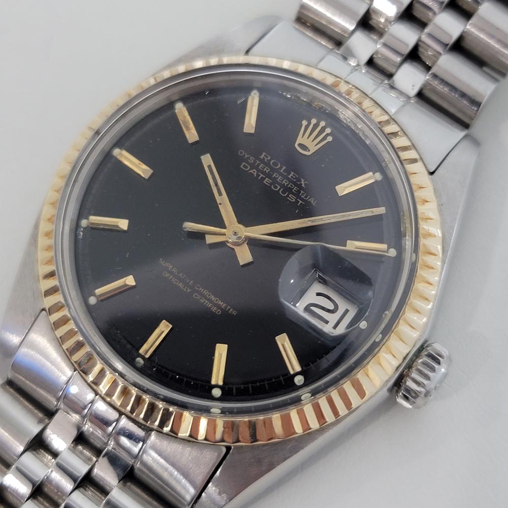 Men's Mens Rolex Oyster Datejust 1601 18k SS Automatic 1970s Vintage Swiss RA225