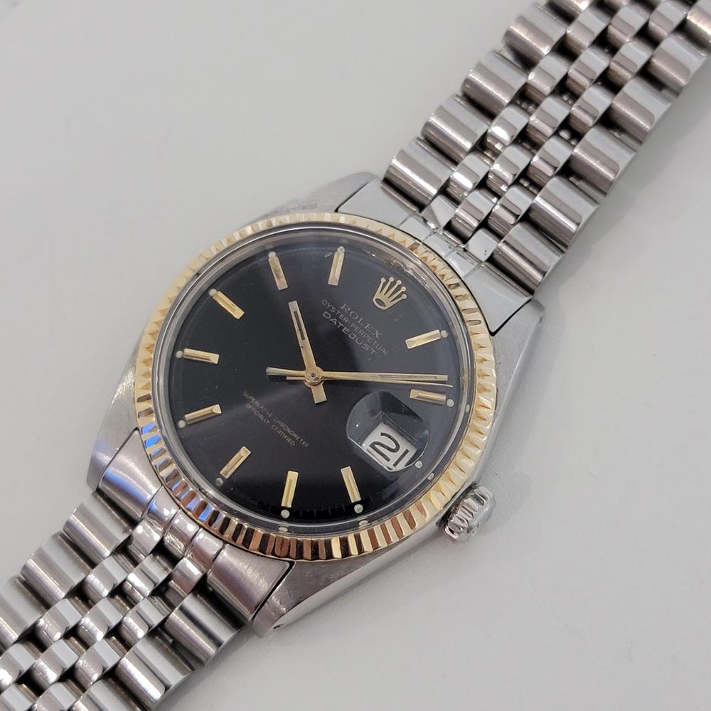 Mens Rolex Oyster Datejust 1601 18k SS Automatic 1970s Vintage Swiss RA225 1