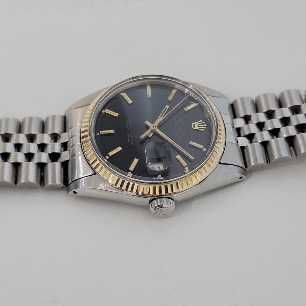 Mens Rolex Oyster Datejust 1601 18k SS Automatic 1970s Vintage Swiss RA225 2