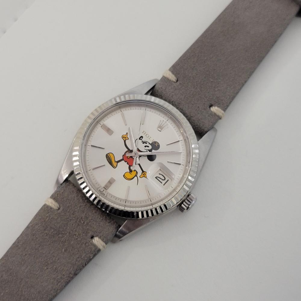 Herren Rolex Oyster Datejust 1601 18k SS Mickey Zifferblatt Automatik, 1970er Jahre RJC199 2