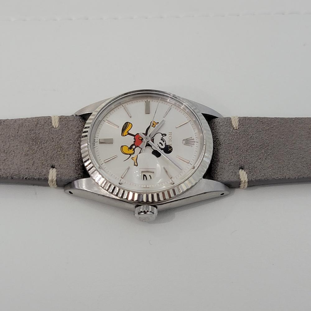 Herren Rolex Oyster Datejust 1601 18k SS Mickey Zifferblatt Automatik, 1970er Jahre RJC199 3