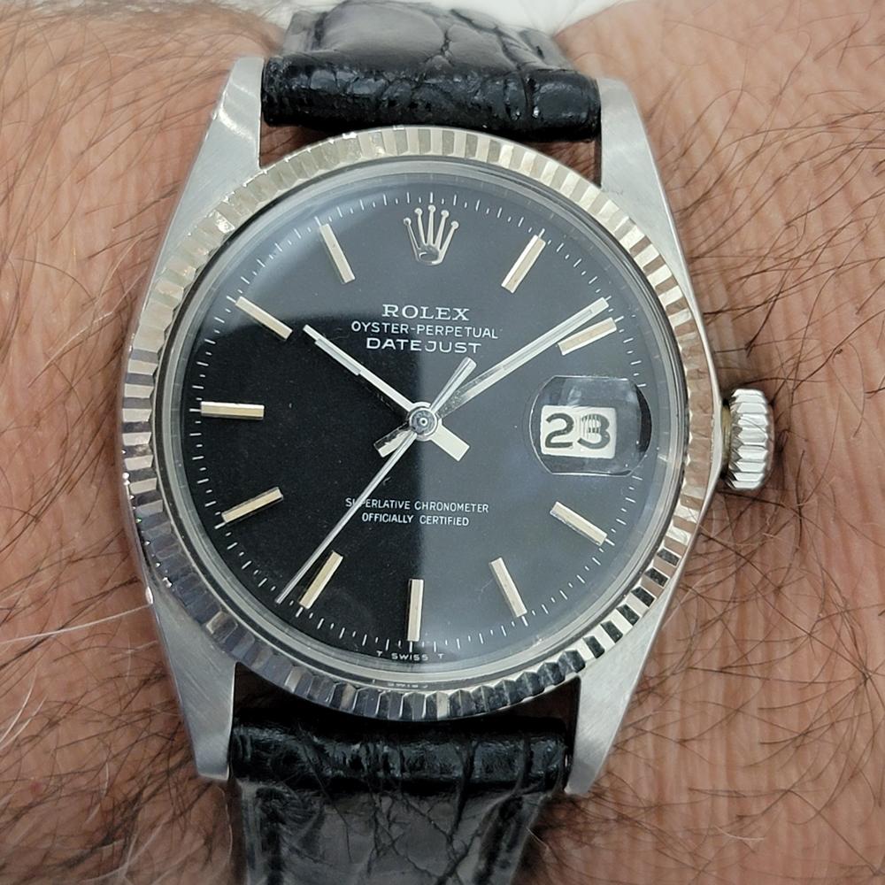 Mens Rolex Oyster Datejust 1601 18k White Gold SS Automatic 1960s RA286 6
