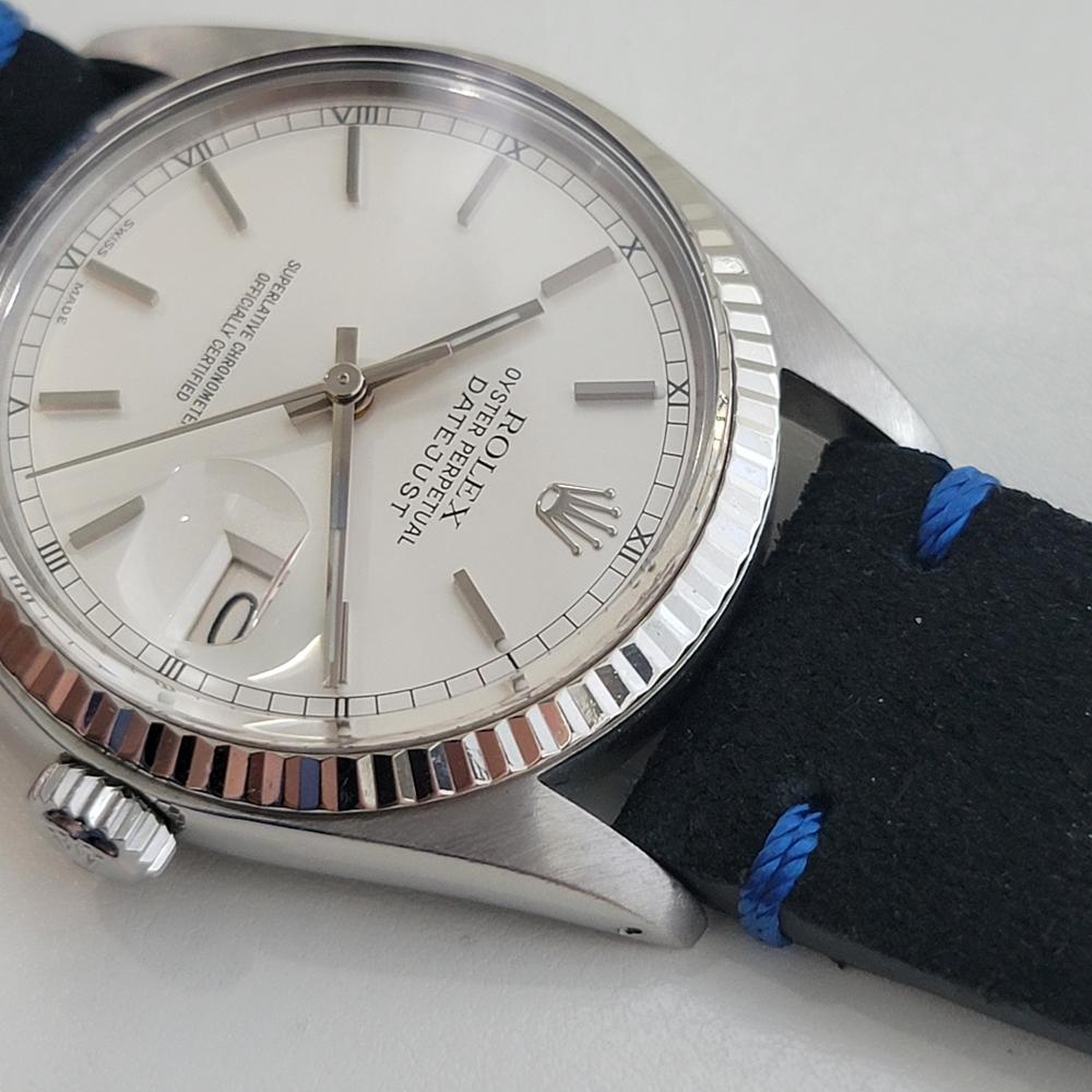 Mens Rolex Oyster Datejust 16014 36mm 18k White Gold SS Automatic 1970s  RA520 For Sale 2
