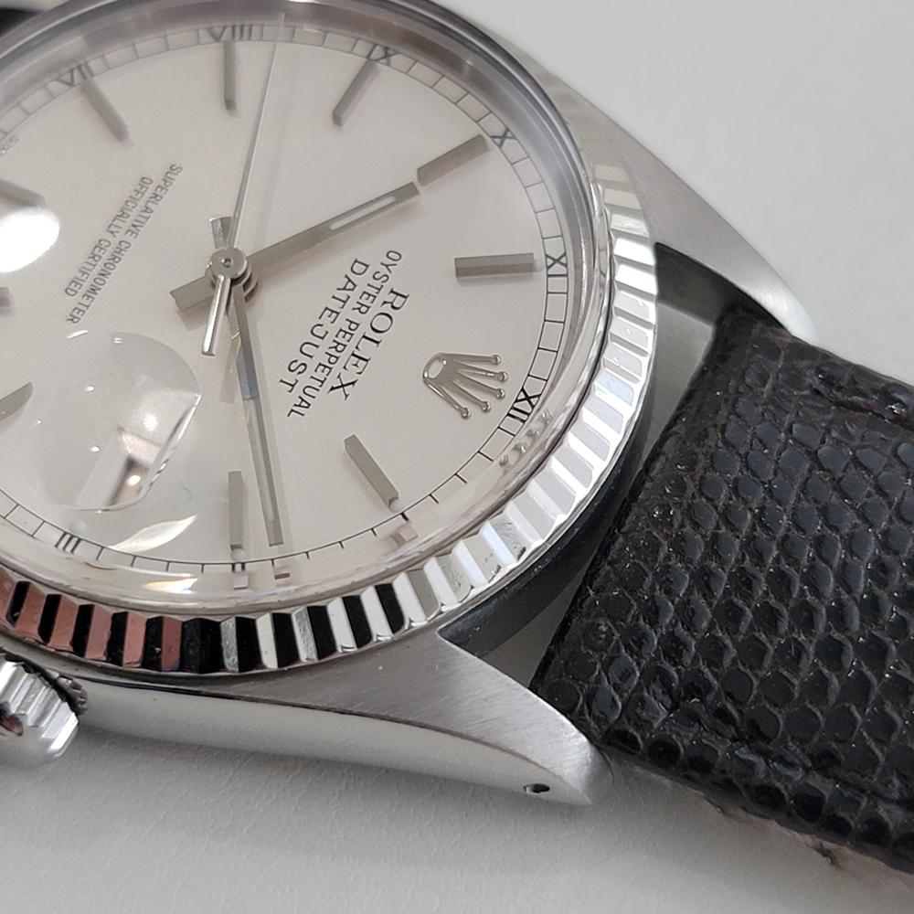 Mens Rolex Oyster Datejust 16014 36mm 18k White Gold SS Automatic 1970s  RA520B For Sale 3