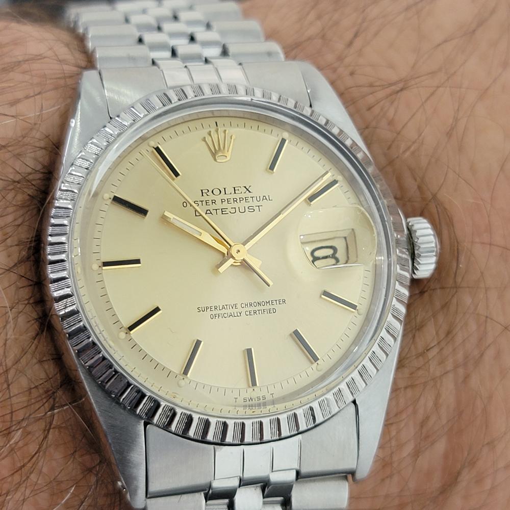 Mens Rolex Oyster Datejust 1603 Automatic 1970s Swiss Vintage RA226 6